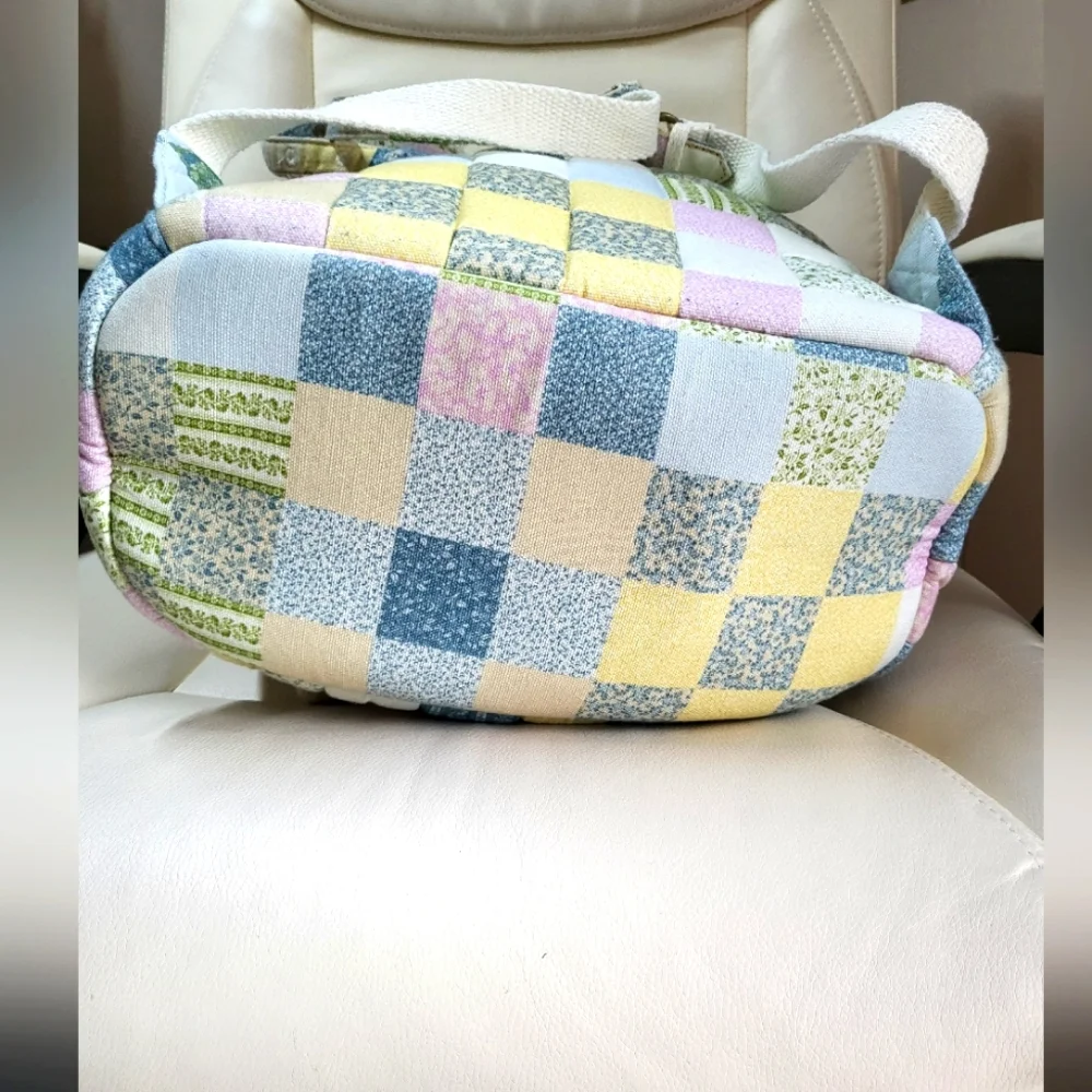 Patchwork Quilted Multicolor Women's Backpack